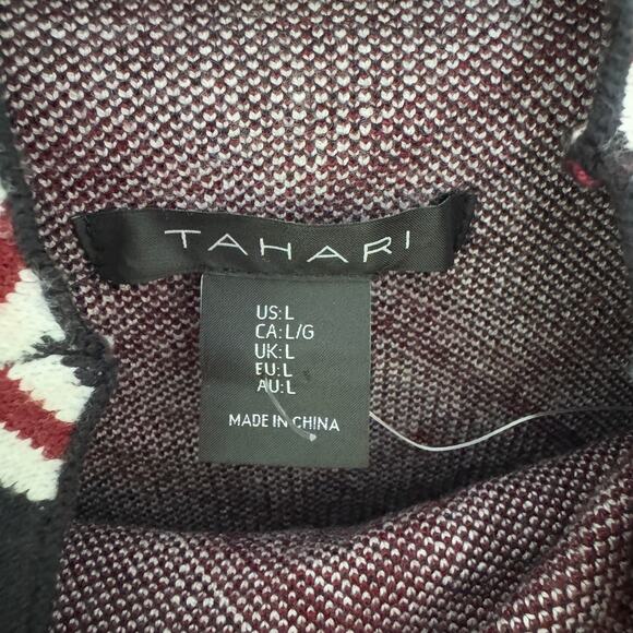 Tahari Mock Neck Long Sleeve Pullover Sweater US Women's L - Picture 3 of 6